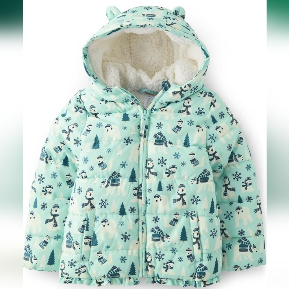 Gymboree,and Toddler Puffer Jacket,Mint Puffer,18-24 MONTHS